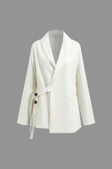 Shawl Lapel Belted Blazer