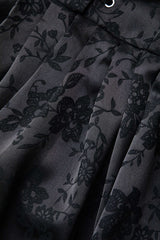 Ärmelloses Jacquard-Minikleid mit Ösen und eckigem Ausschnitt, Plissee 
