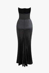 Trägerloses Maxikleid im Meerjungfrauen-Stil 