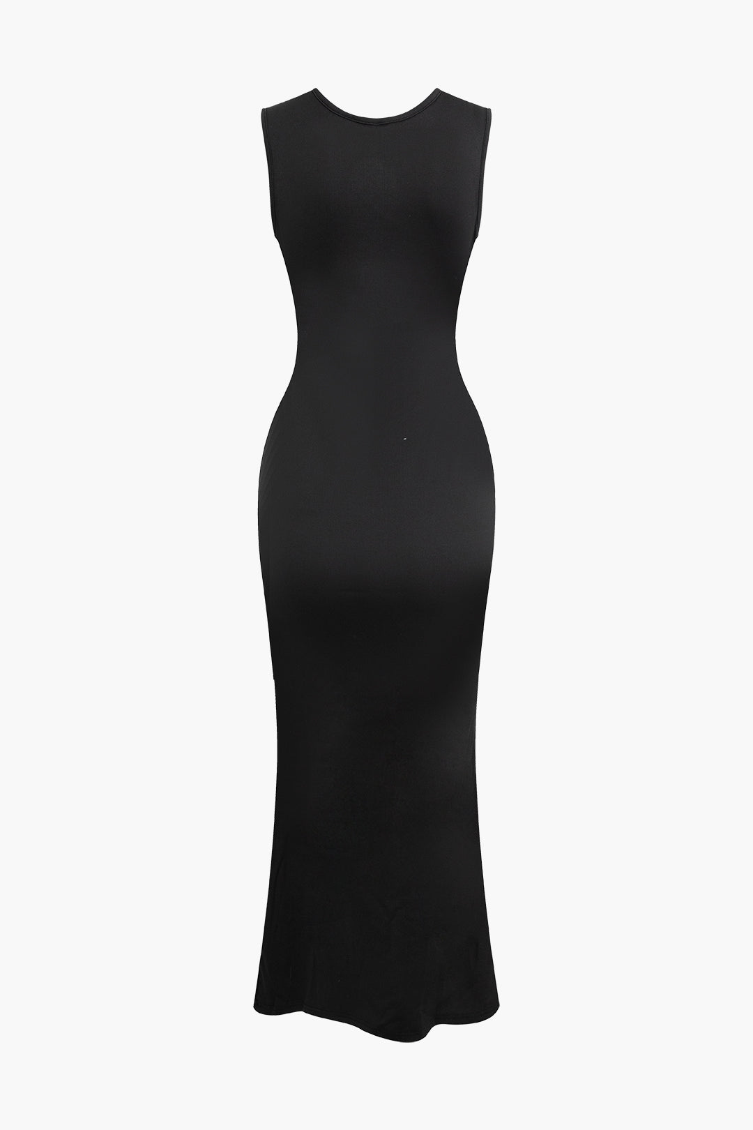 Solid Reversible Cut Out Sleeveless Midi Dress