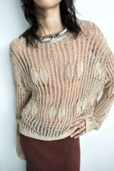 Open Knit Pullover Cover-Up Top