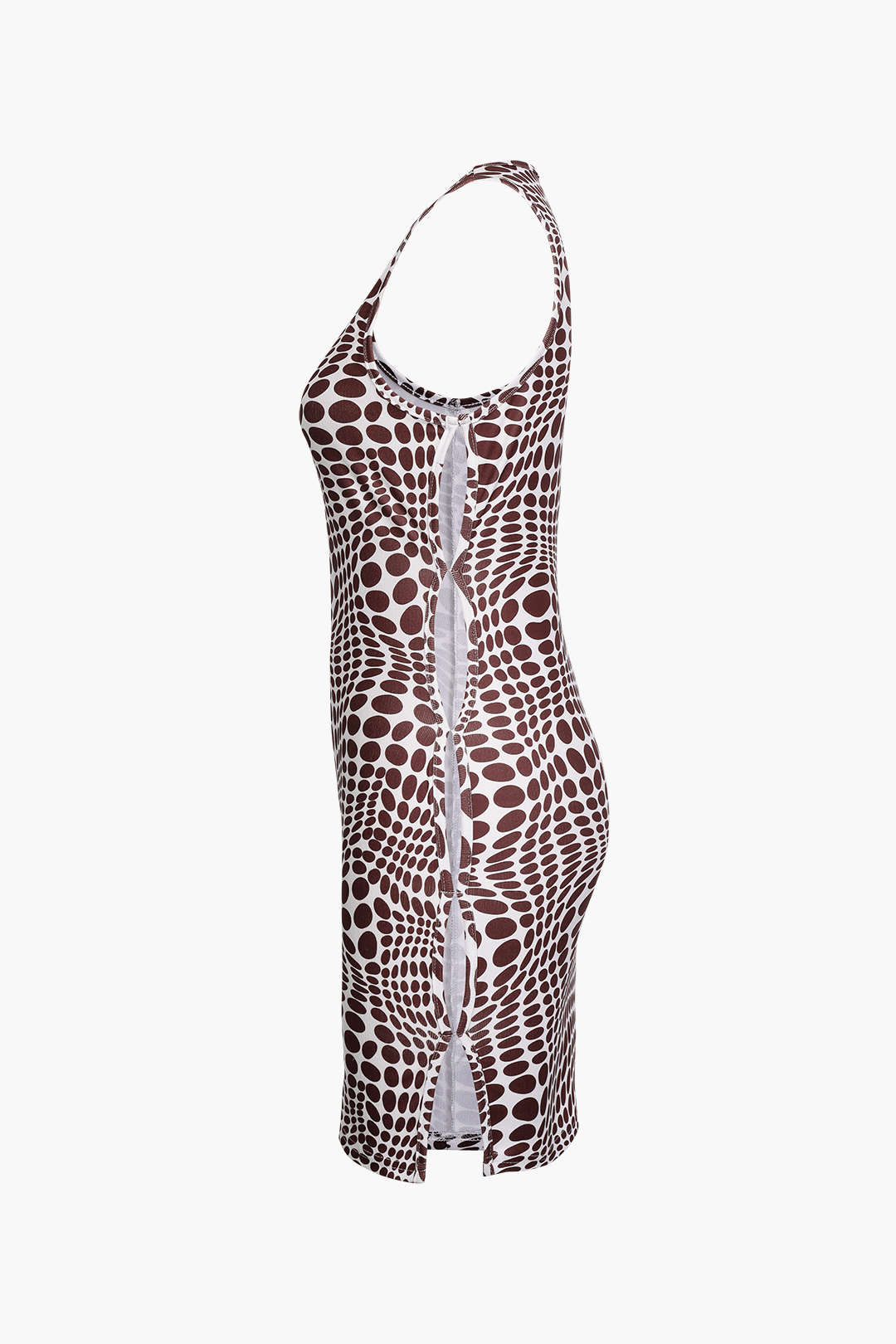 Spot Printed Bodycon Mini Dress