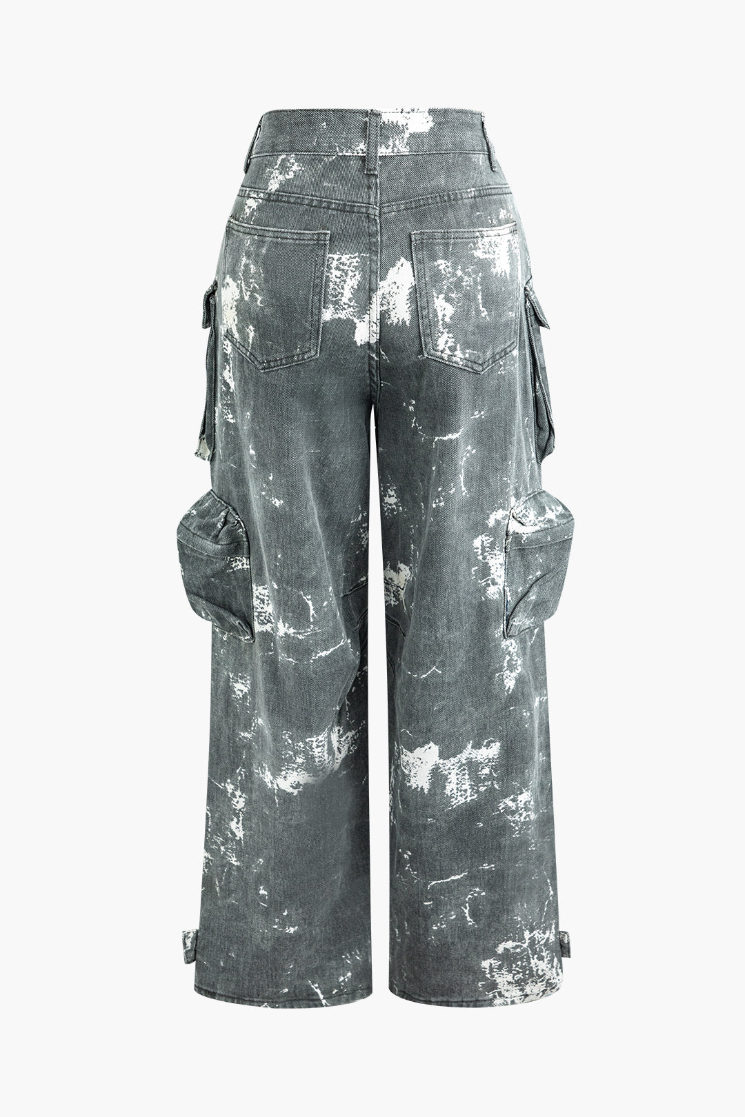 Tie Dye Multi-Pocket Wide Leg Cargo Pants