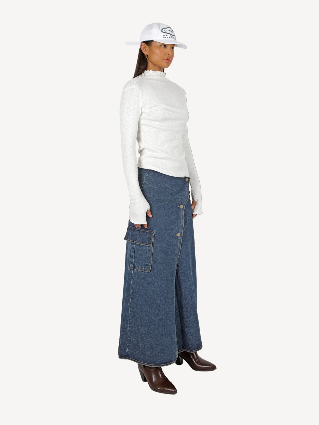 Polly Denim Long Skirt