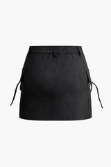 Flap Pocket Cargo Mini Skirt