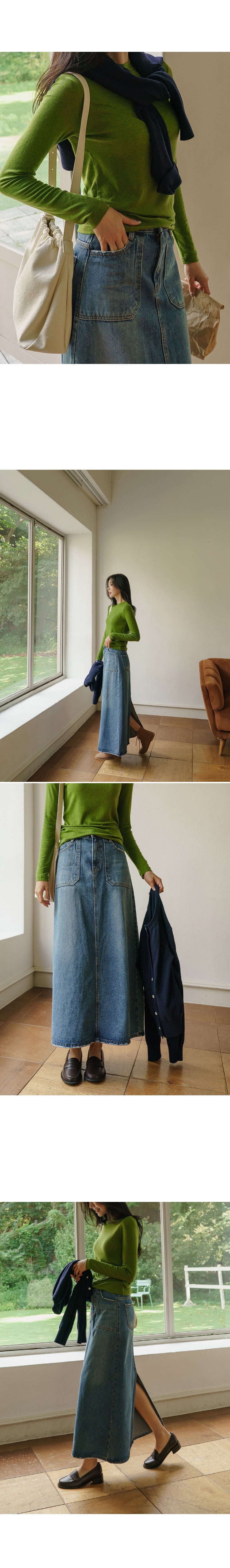 Emma Denim Long Skirt