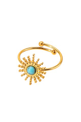 Sun Turquoise Decor Open Ring