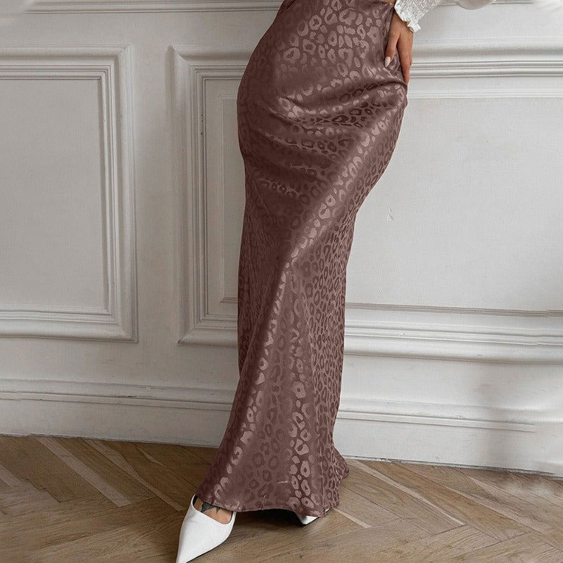 Rock mit Leopardenmuster für Damen, Print, schlank, hohe Taille, langer Rock, Mode, Retro, Luxus, Patchwork, Party, Club, Y2k, Rock, weiblich 