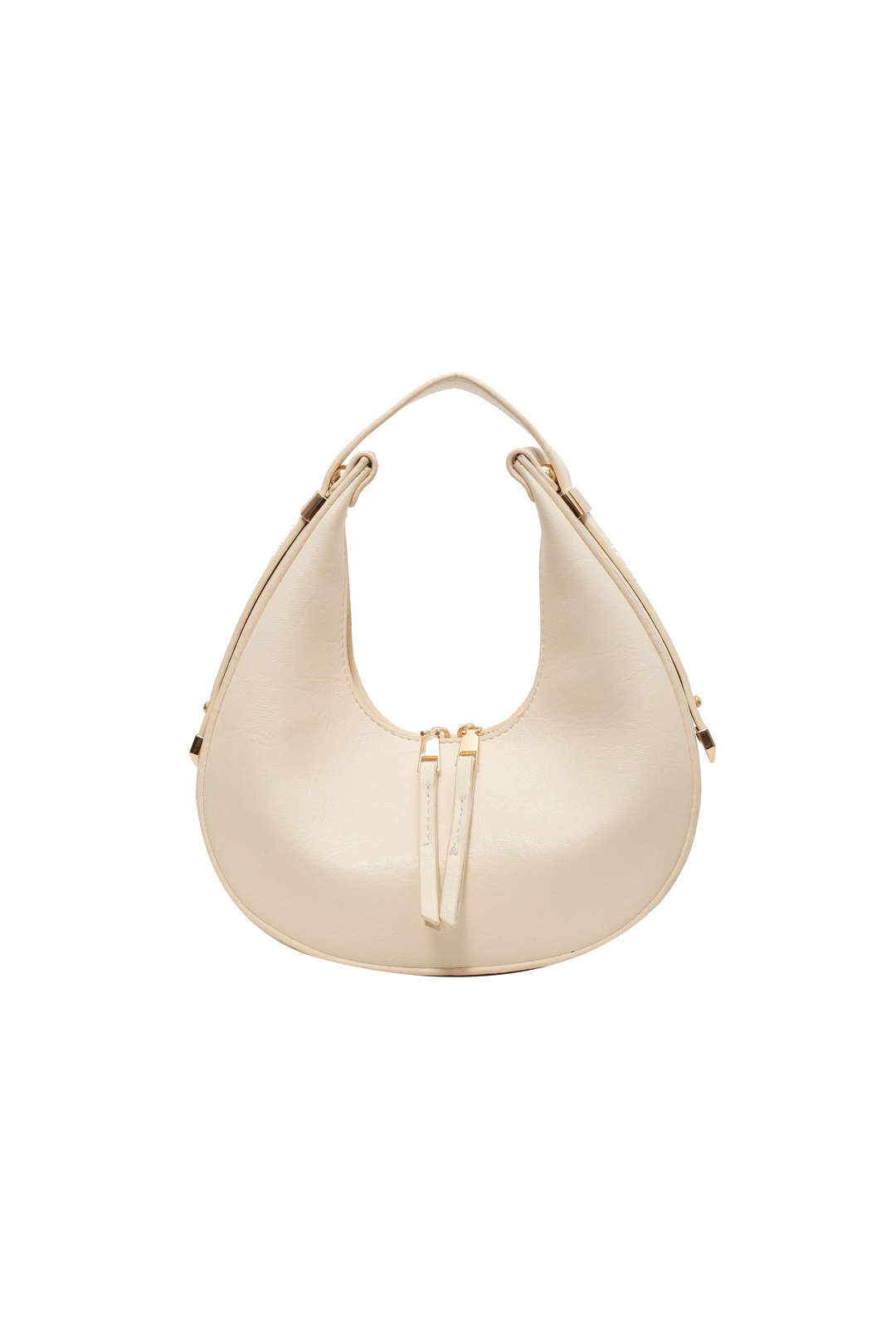 Faux Leather U-shaped Shoulder Bag