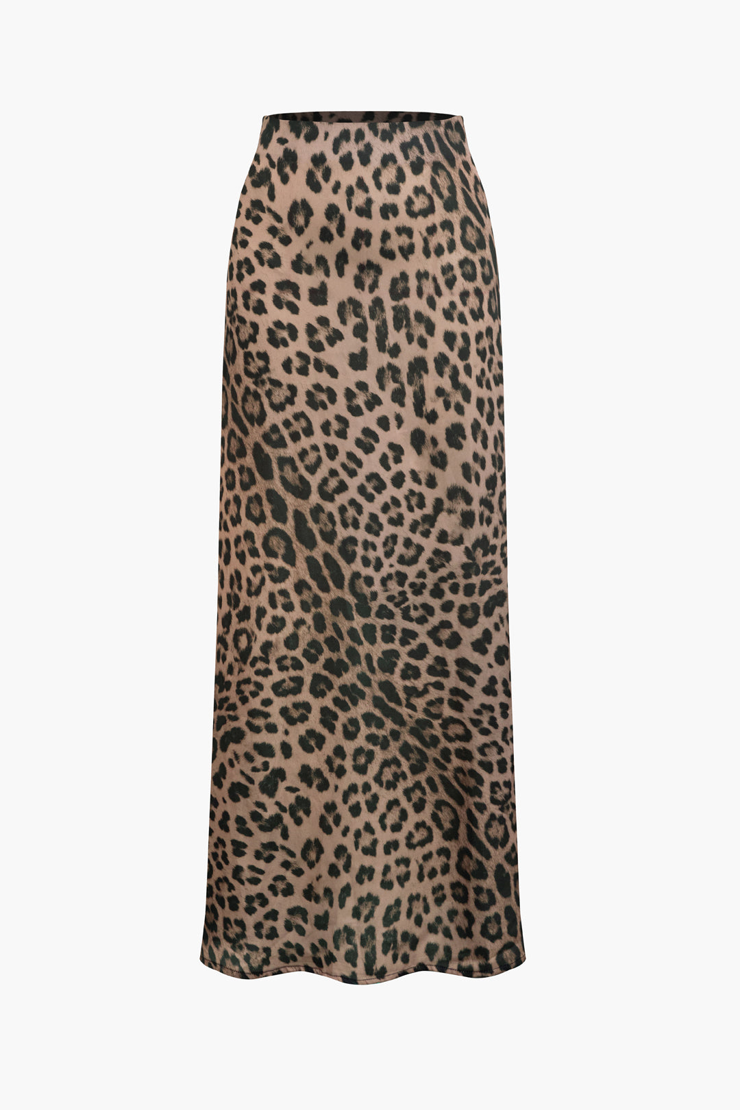 Leopard Print High Waist Maxi Skirt