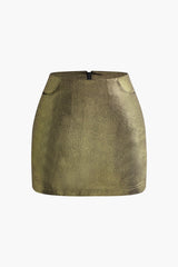 Metallic Mini Skirt