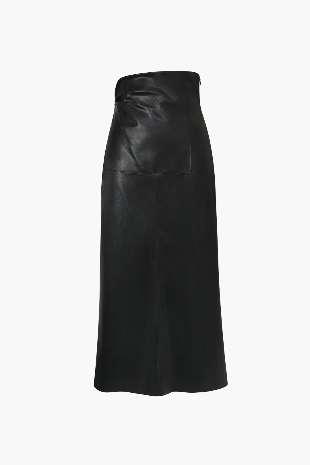 High Waisted Faux Leather Skirt