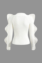 Stand Collar Zipper Sweater