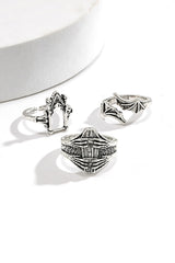 Set mit 3 gravierten Ringen 