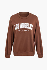 Set aus Sweatshirt mit Rundhalsausschnitt und Hose mit hoher Taille und Buchstabendruck 