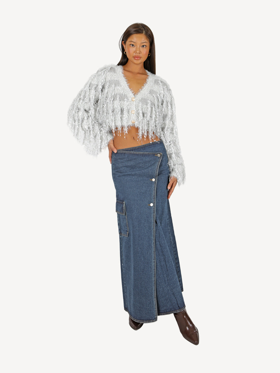 Polly Denim Long Skirt