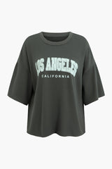Set aus T-Shirt und Hose mit Rundhalsausschnitt und Buchstabendruck 