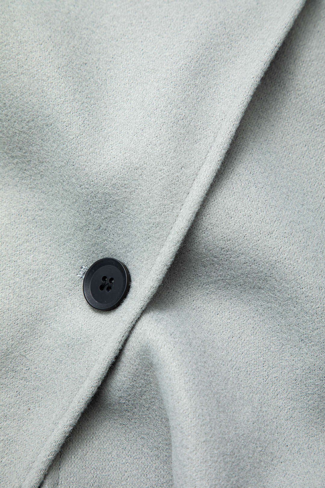 V-neck Wool-Blend Button Up Peacoat