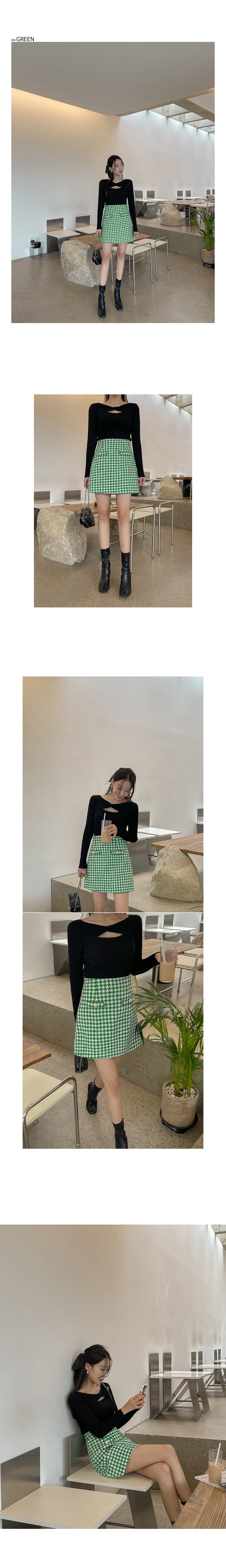 Ifomat Crowe Check Skirt