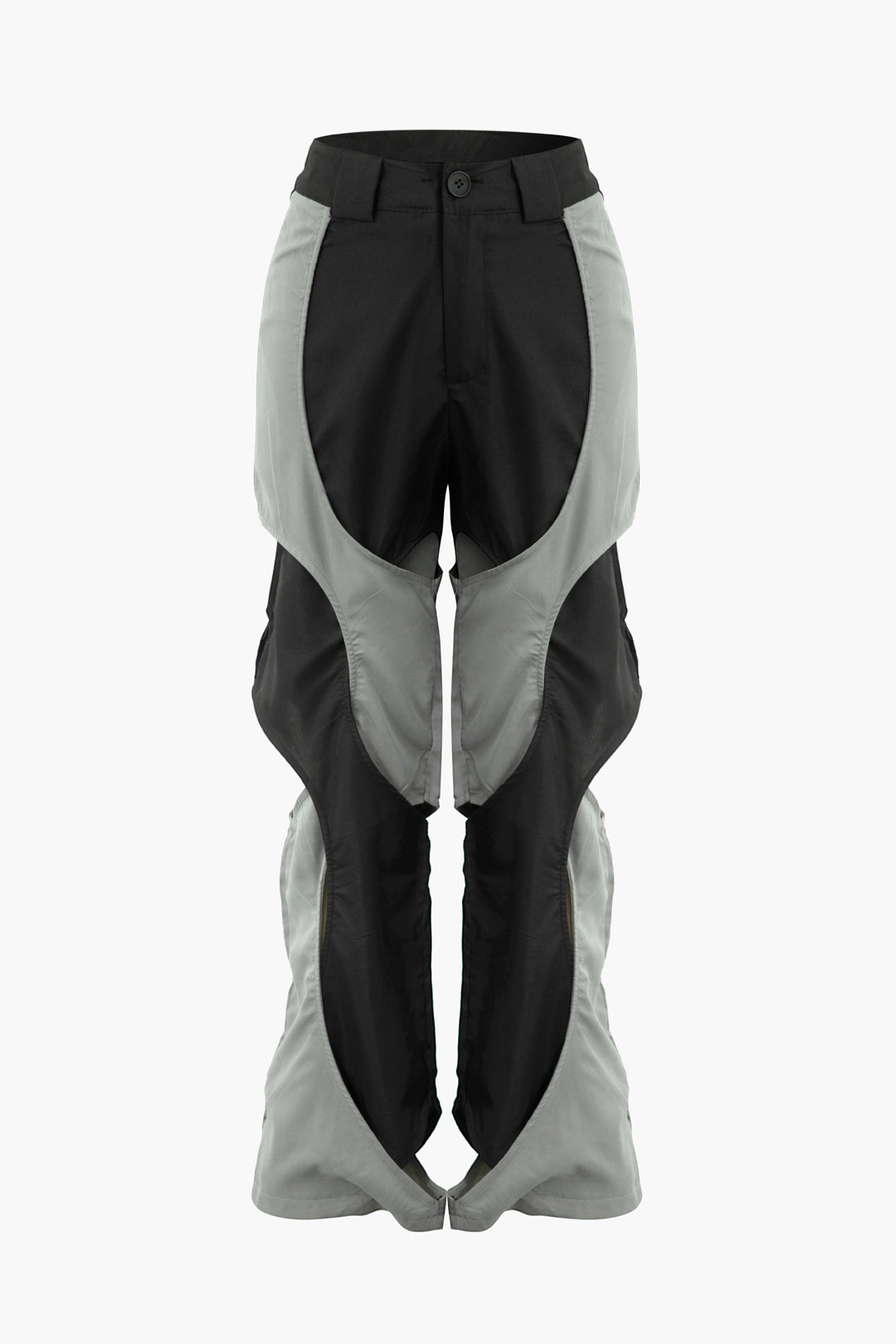 Patchwork Cut Out Straight Leg Pants