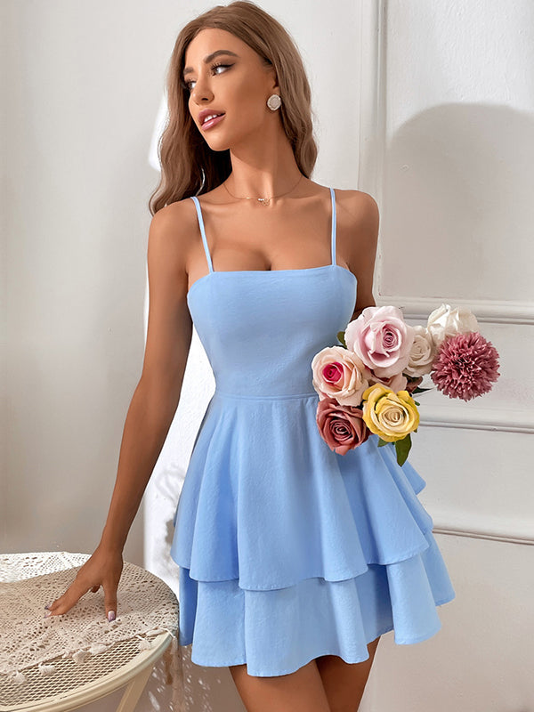 Vacation A-Line Bowknot  Mini Dress