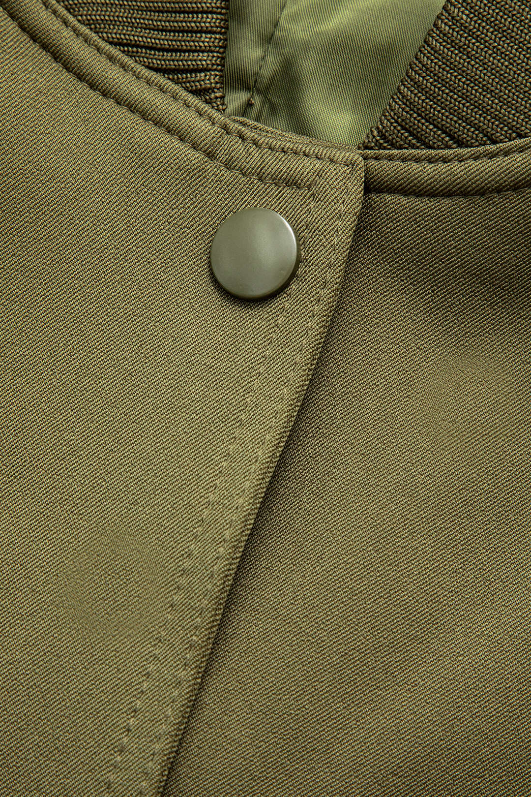 Stand Collar Button Up Flap Pocket Bomber Jacket