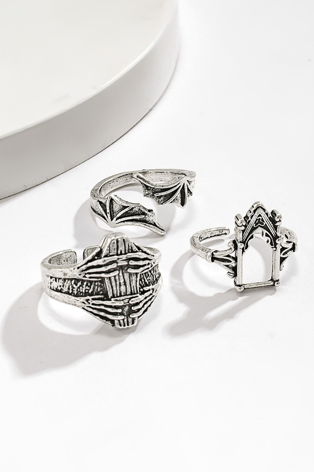 Set mit 3 gravierten Ringen 