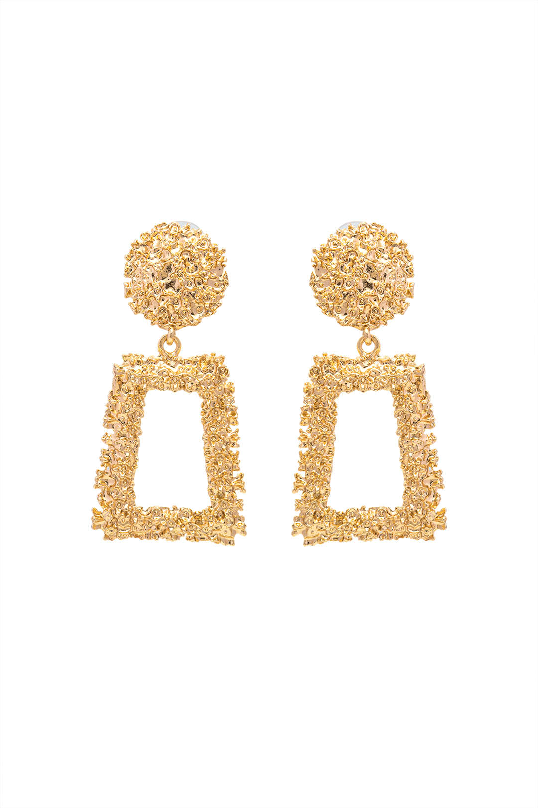 Textured Rectangle Drop Earrings