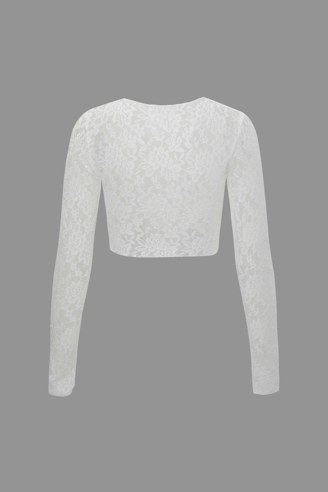 Floral Lace Sheer Long Sleeve Top