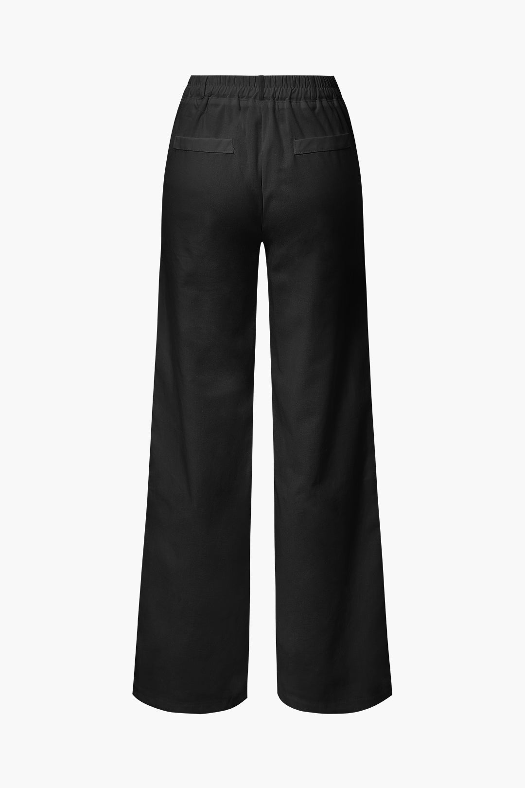 Linen-Blend Straight Leg Pants