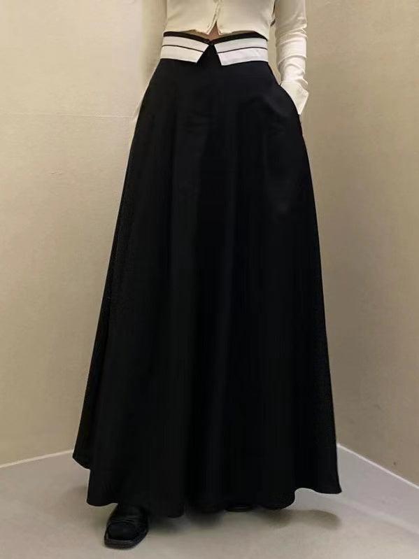 2024 New Fashion Elegant Flip High-waist Suits Dress Skirt