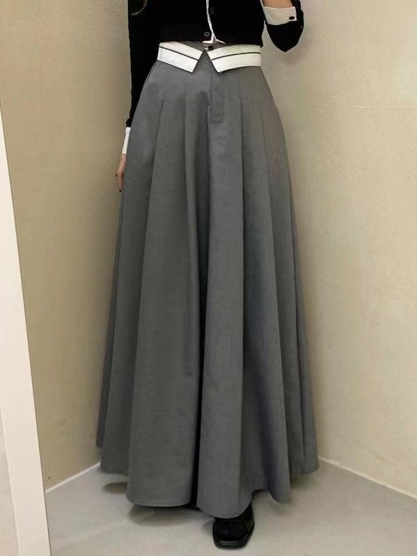 2024 New Fashion Elegant Flip High-waist Suits Dress Skirt