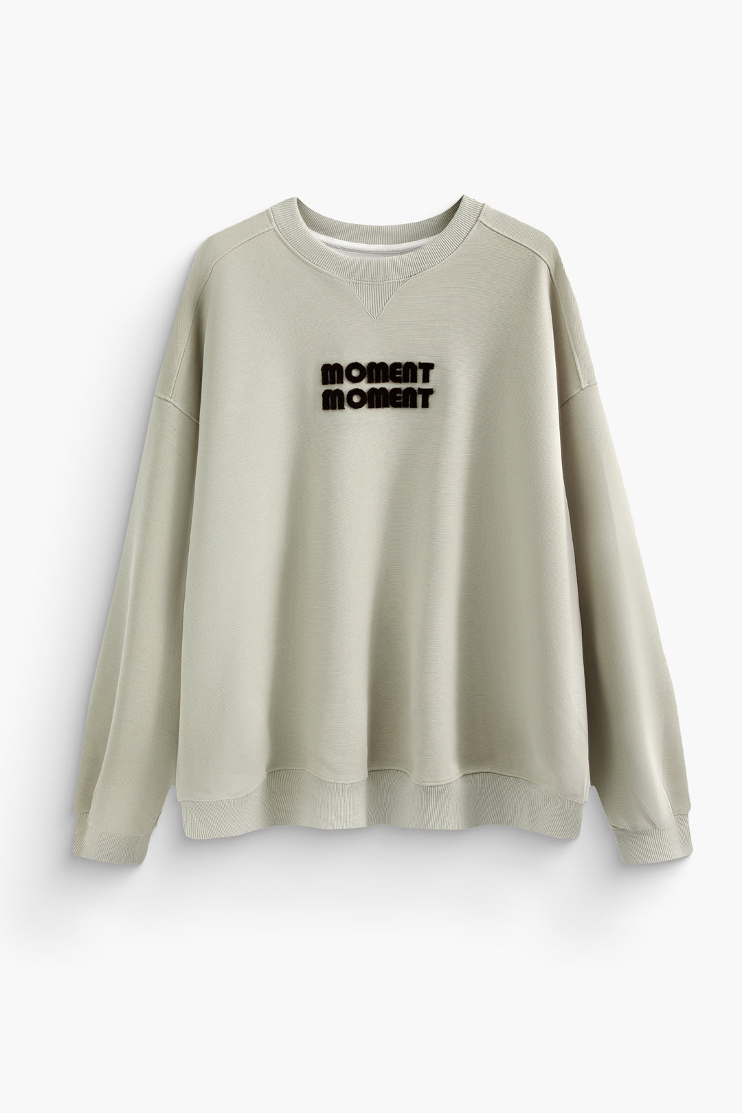 Letter Embroidery Round Neck Sweatshirt