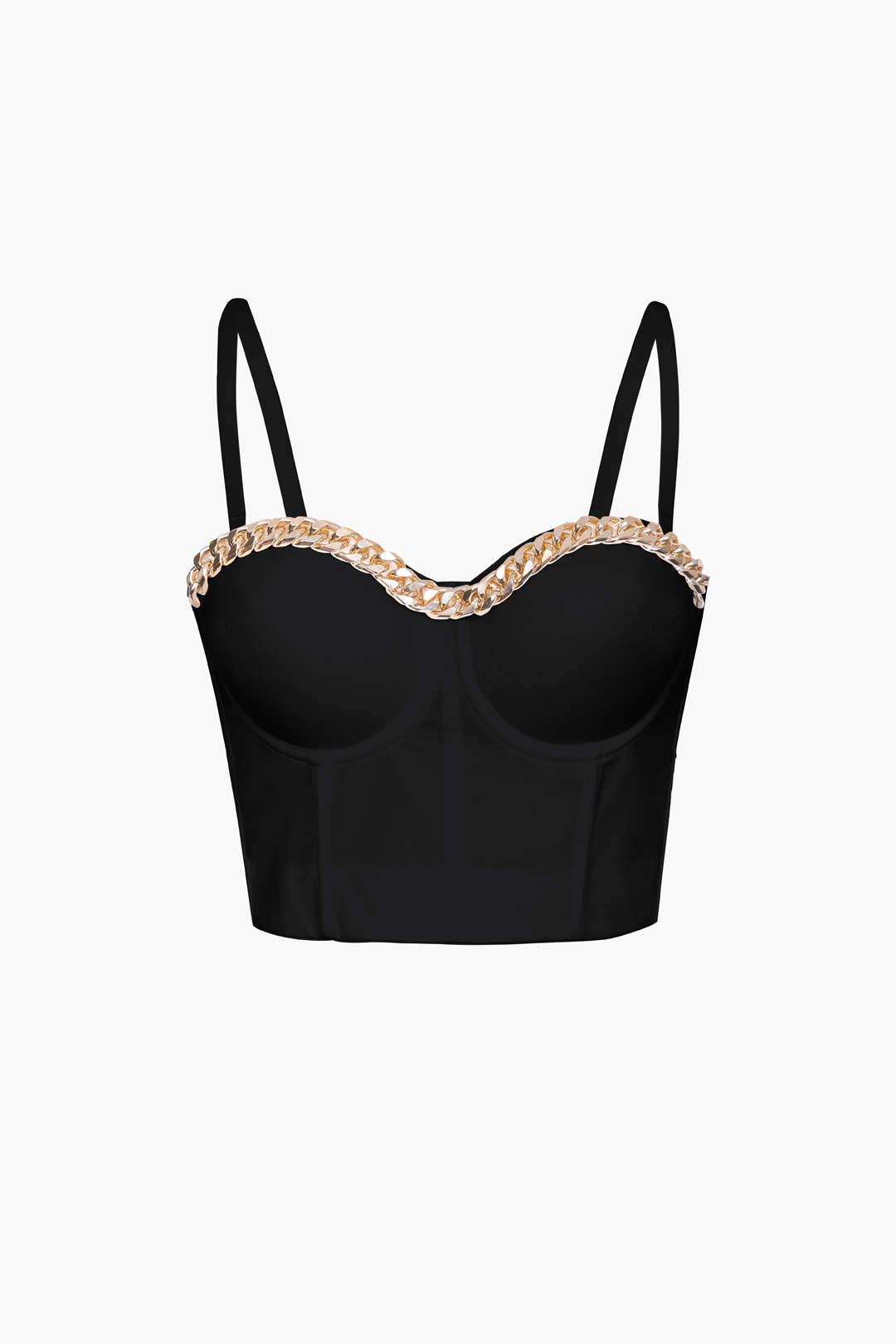 Chain Detail Bustier Corset Top