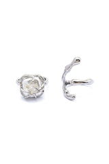 Square Pearl Open Rings