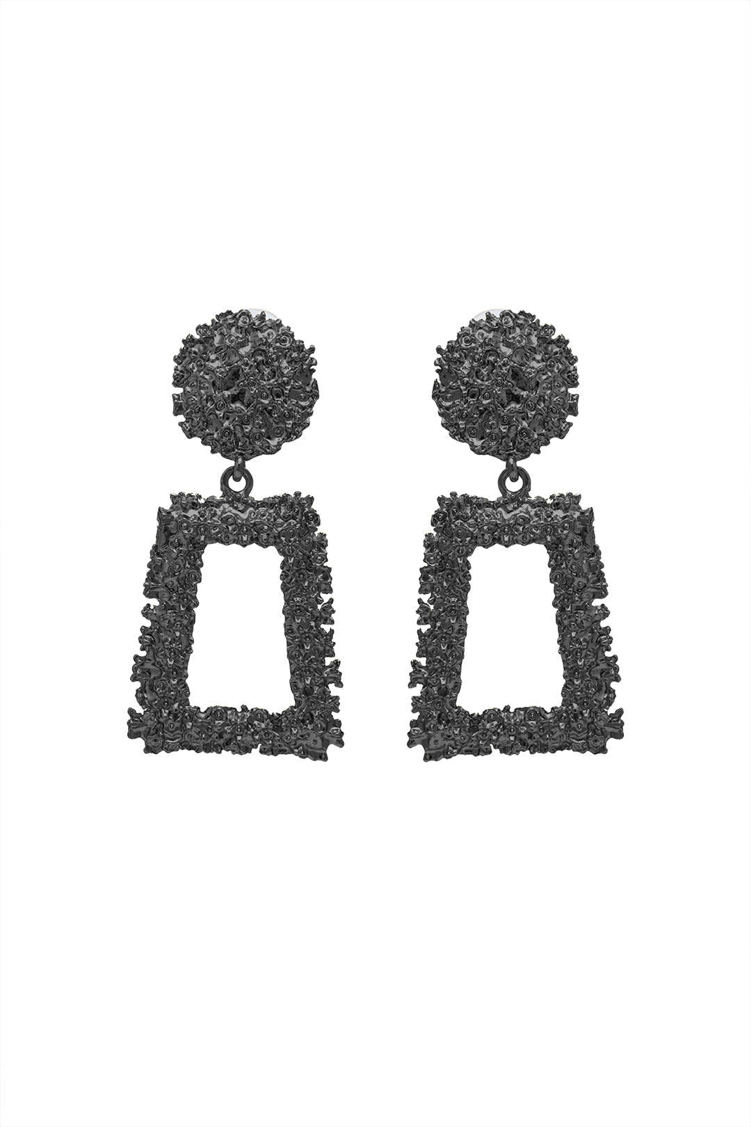 Textured Rectangle Drop Earrings