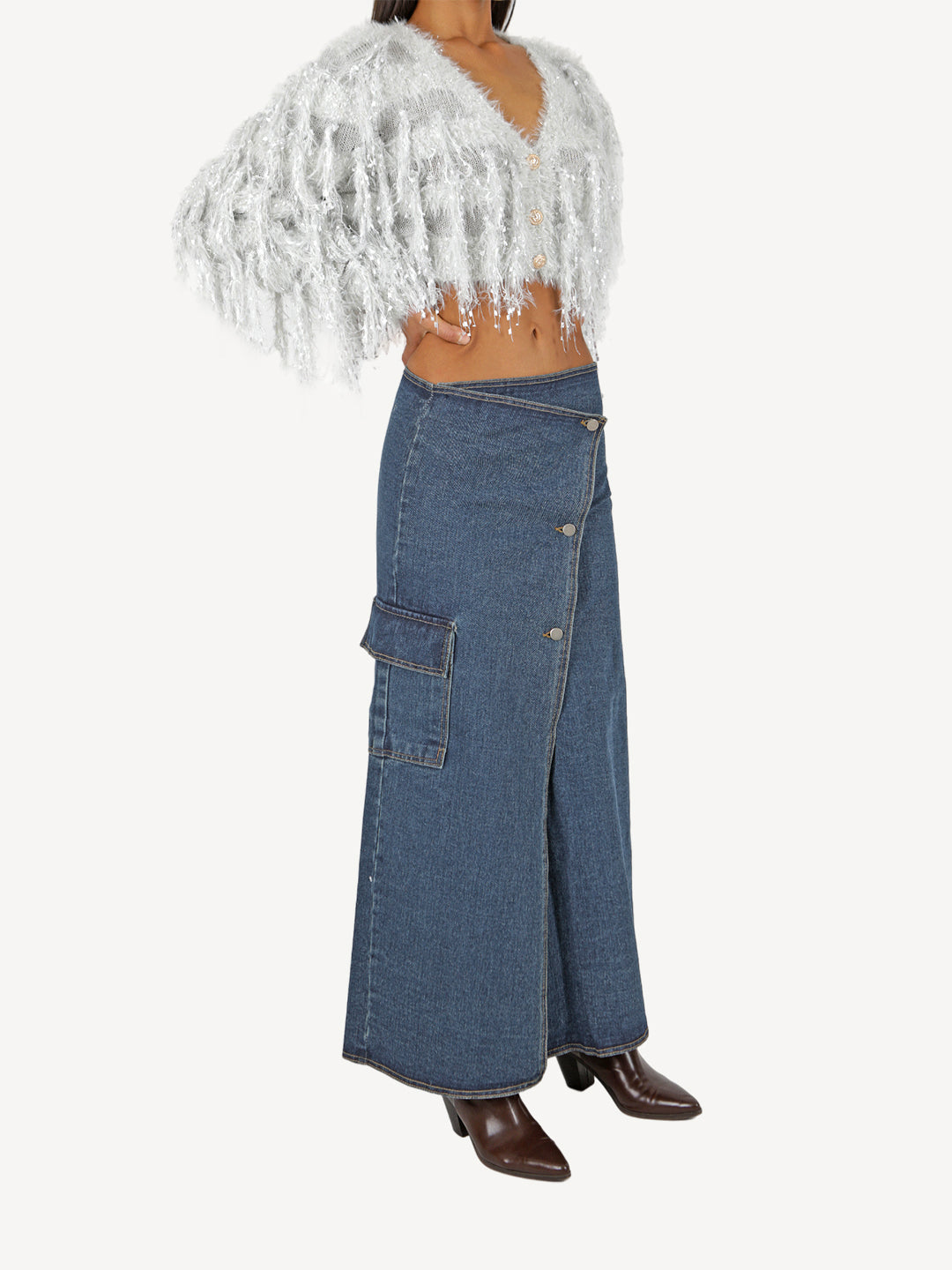 Polly Denim Long Skirt