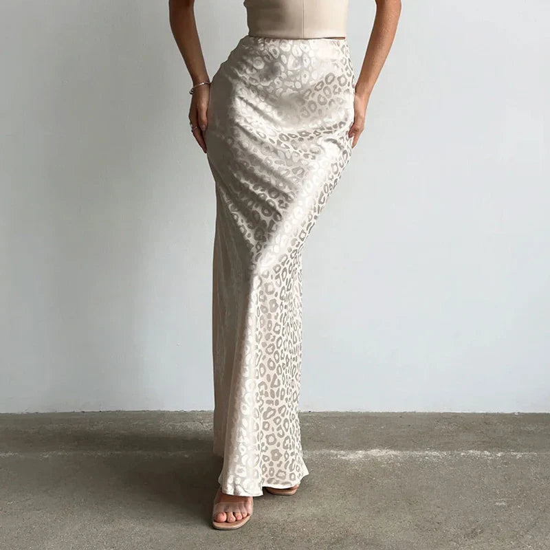 Rock mit Leopardenmuster für Damen, Print, schlank, hohe Taille, langer Rock, Mode, Retro, Luxus, Patchwork, Party, Club, Y2k, Rock, weiblich 