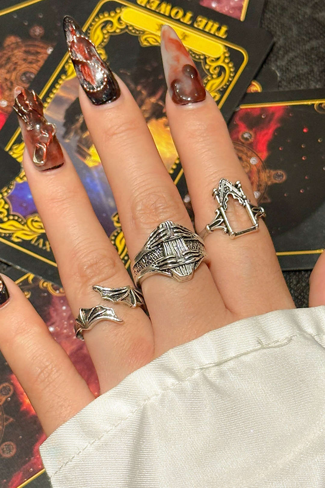 Set mit 3 gravierten Ringen 