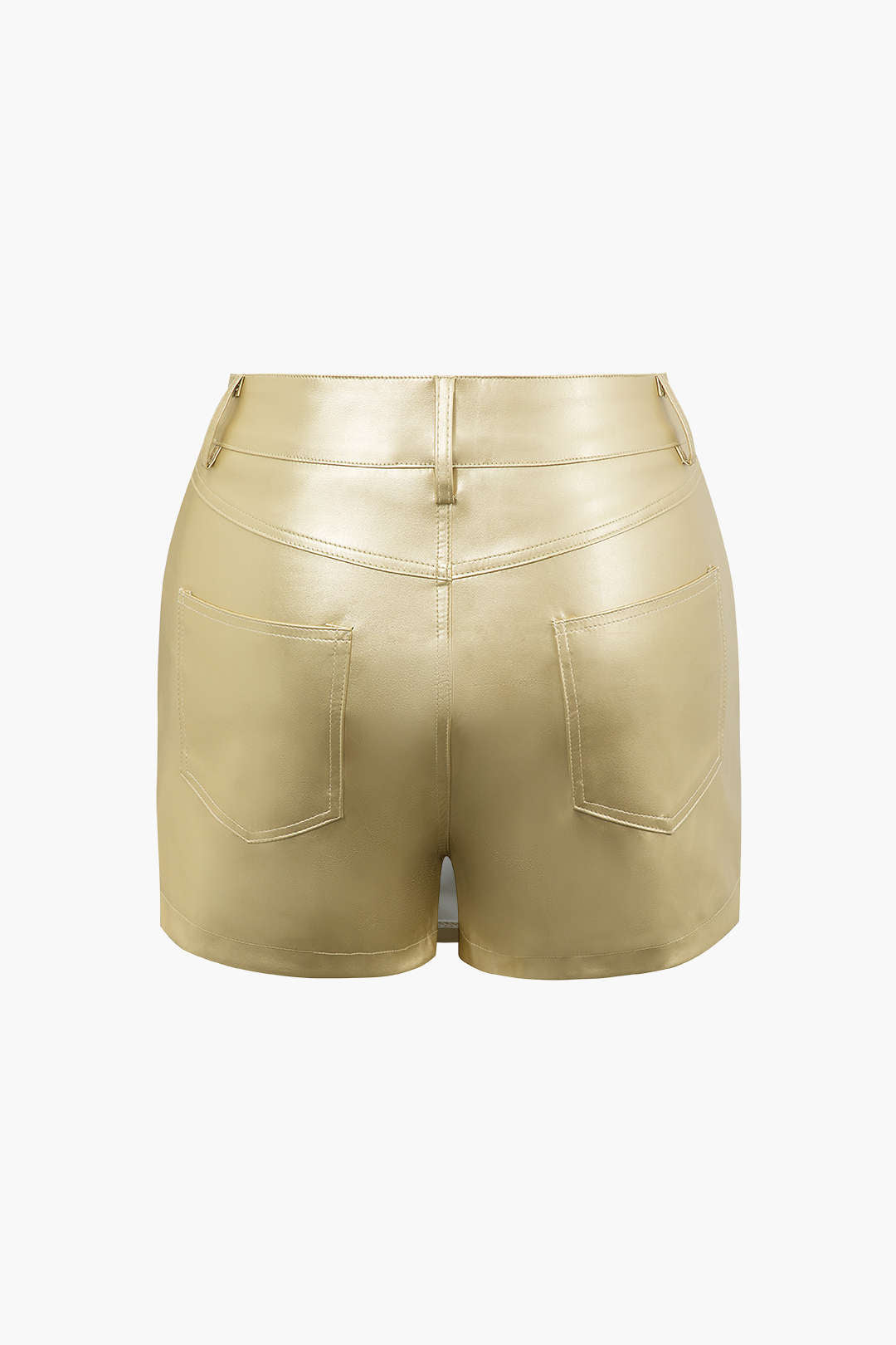 Metallic Faux Leather Shorts