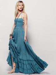 discover style ideas Sexy Backless Halter Large Swing Beach Dress Long Skirt Dress