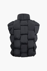 Stand Collar Quilted Puffer Vest