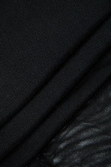 Maxikleid mit V-Ausschnitt und transparentem Netzstoff 