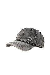 Faded Ripped Denim Baseball Cap