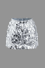 Sequin Mesh Mini Skirt