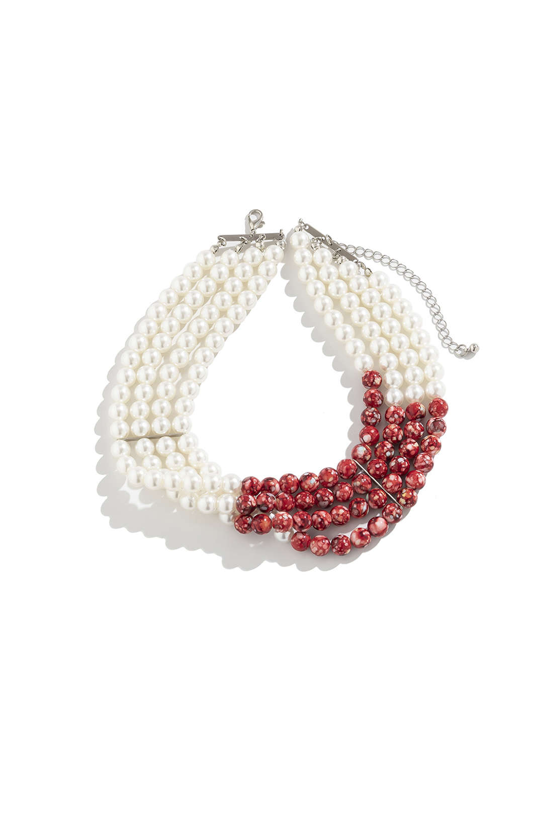 Pearl & Bead Multi-layered Choker Necklace