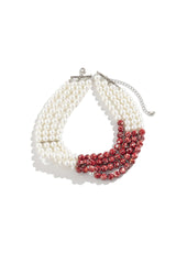 Pearl & Bead Multi-layered Choker Necklace