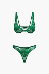 Lace Bra Top And Panties Set