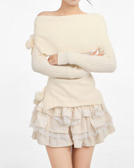 Ballerina Core Ruffled Lace Skirt