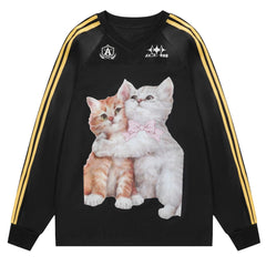 Blokette Aesthetic Kitten Print Jersey